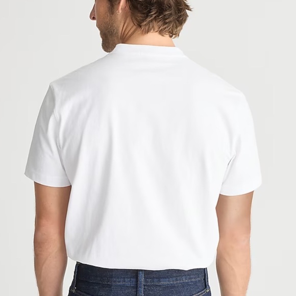 J crew Relaxed premium-weight cotton no-pocket T-shirt white - Picture 2 of 5